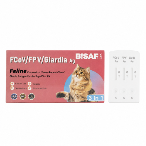 Test i kasetka testu COMBO 3w1 koronawirus (FCoV), panleukopenia (FPV), giardia (GIA) dla kota