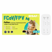 Opakowanie i kasetka testu COMBO 2w1 koronawirus (FCoV), panleukopenia (FPV) dla kota